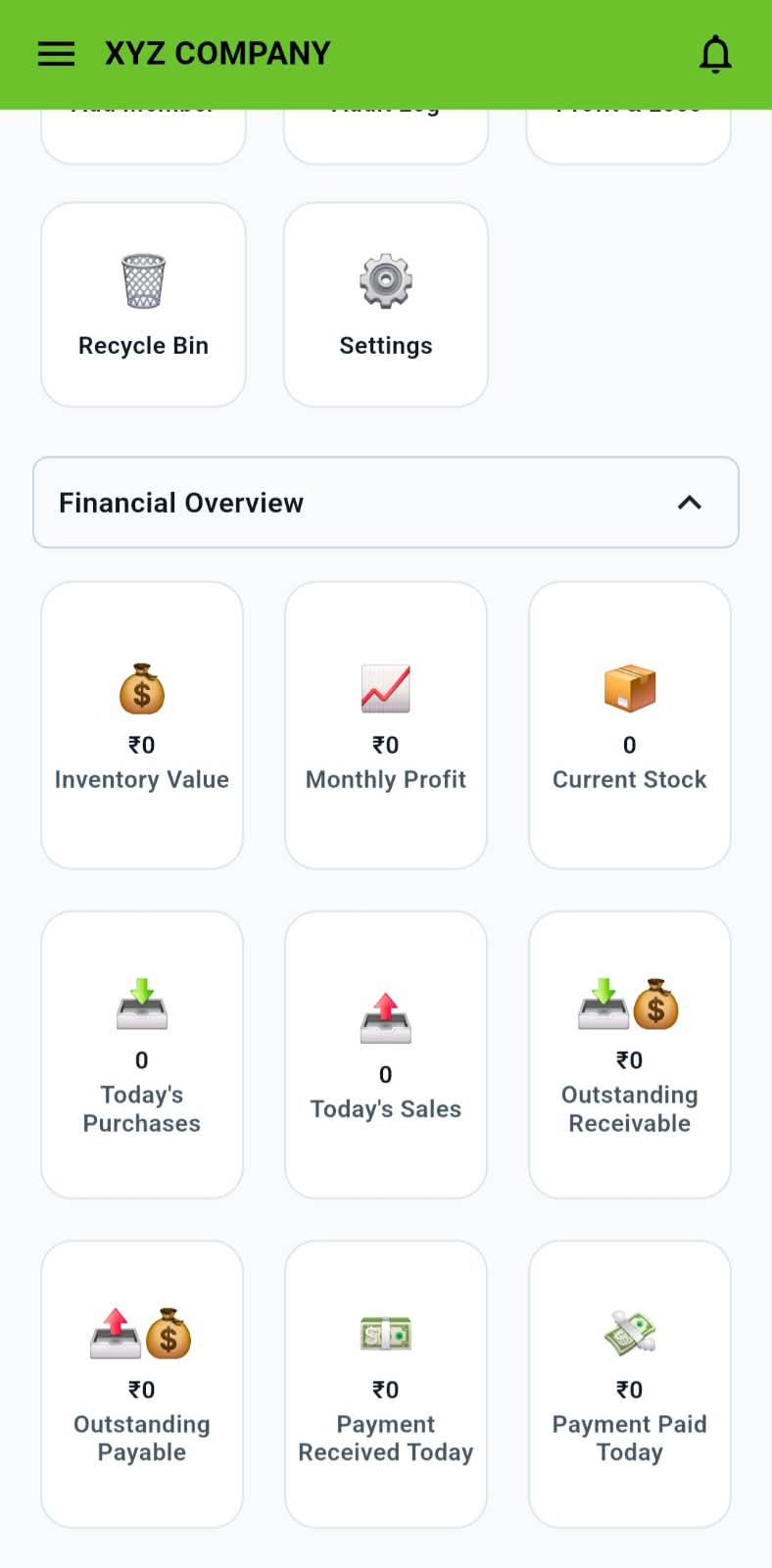Mobile ERP screenshot 2